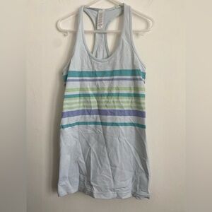 Ivivva Athletic Sporty Tank Top • Stripped Blue • Girls 12